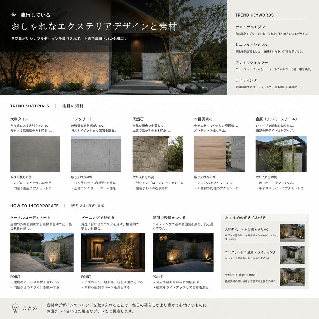 トレンドを取り入れたデザイン