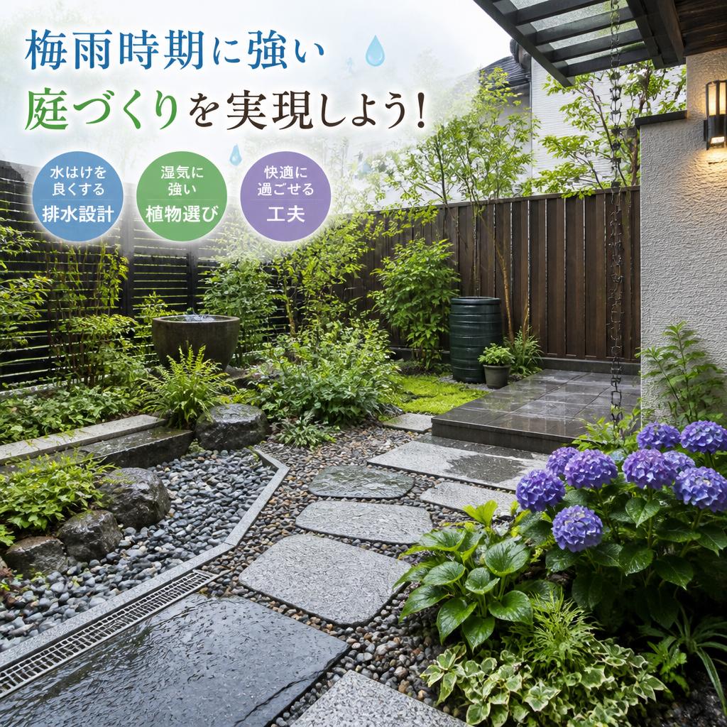 梅雨時期に強い庭づくりを実現しよう！