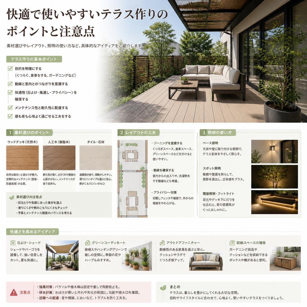 おしゃれなテラスを作るためのポイント